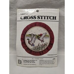 DMC Duck Flight Counted Cross Stitch Kit 5" Framing Hoop 1986 New In Package